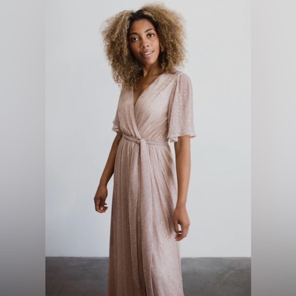 Baltic Born Shimmering Tan Maxi Dress - Picture 5 of 15